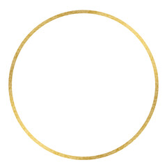 Gold circle frame.	
