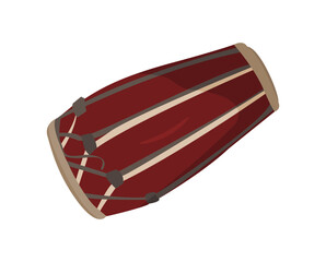 Traditional Musical instrument of indonesia Kendang vector design