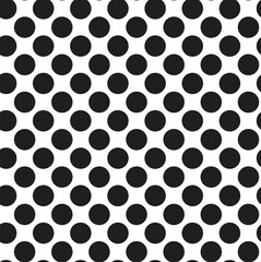 Vector black polka dot seamless pattern © bowoedane