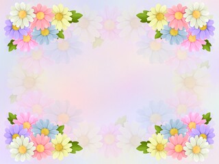 Obraz na płótnie Canvas カラフルな花の背景　D-1
