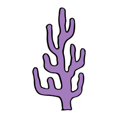coral reef hand drawn element