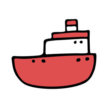 red boat cartoon