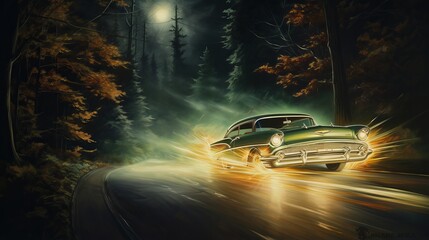 Obraz na płótnie Canvas car on the road