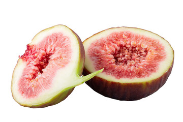 Fresh figs fruit isolated on a transparent background