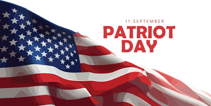 September 11, patriot day background. United states flag poster