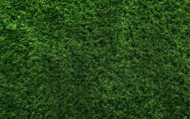 Fototapeta premium Top view artificial grass soccer field background texture