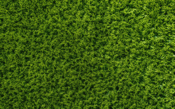 Top view artificial grass soccer field background texture