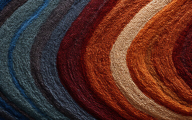 Yarn macro texture. Gradient Dundaga yarn. Multicolored yarn