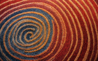 Fototapeta na wymiar Yarn macro texture. Gradient Dundaga yarn. Multicolored yarn