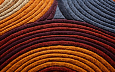 Yarn macro texture. Gradient Dundaga yarn. Multicolored yarn