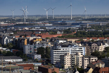 View of the industrial area of ​​Bremerhaven