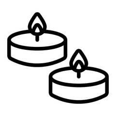 candle line icon
