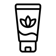 Obraz premium face cream line icon