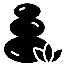 lithotherapy glyph icon