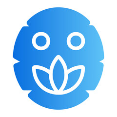 face mask gradient icon