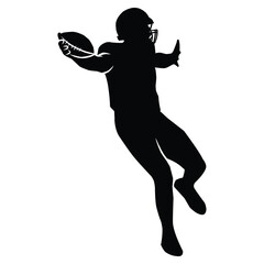 American Football Players Silhouettes , vector pack, various pose