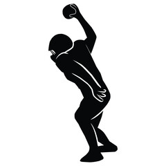 American Football Players Silhouettes , vector pack, various pose