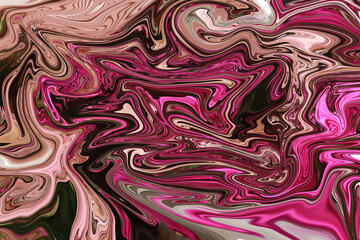 Abstract background with pink and brown color scheme, swirling lines and curves, fluid texture, chaotic and dynamic