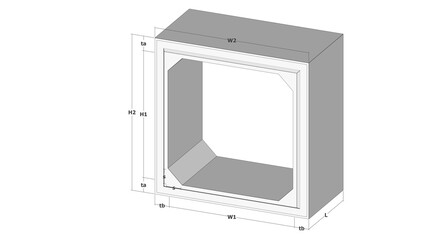 Box Culvert Concrete 3D Illustration with Notation