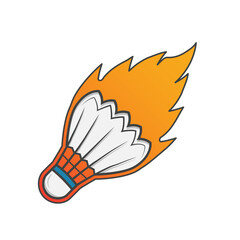 Badminton fire Vector, Badminton with Fire Cork Vector, Badminton illustration, Racket Vector, Sports illustration, Badminton  Ball, vector, colorful vector, rgb vector, Badminton silhouette,