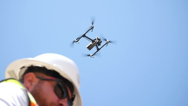 Drone Pilot operating a DJI Inspire 2 drone