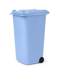 Recycling bin for batteries isolated on white