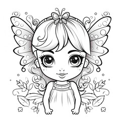 Fototapeta premium coloring page for kids, simple, white background