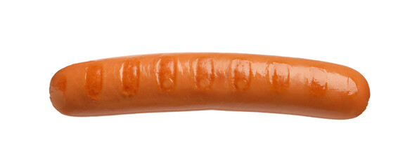 Delicious fresh grilled sausage isolated on white