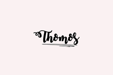 Creative and stylish thomos name signature