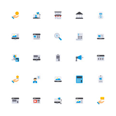 Finance Flat 2d Icon. Editable stroke. Pixel Perfect at 32x32