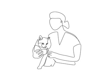 vet veterinary doctor clinic cat animal control check illness health line art