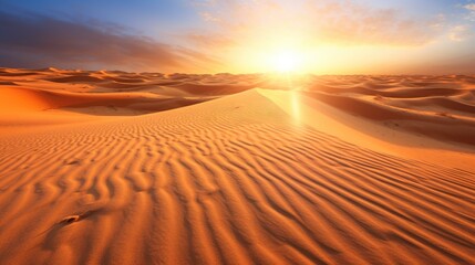 Fototapeta na wymiar Desert dubai united arab emirates beautiful sky in the morning sunrise. Generative Ai