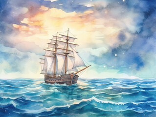 Fototapeta premium ships and boats in the ocean