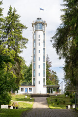 Obraz premium Haanja, Estonia - 07.19.2023: Suure Munamae observation tower in Estonia