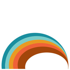 Retro Rainbow Element