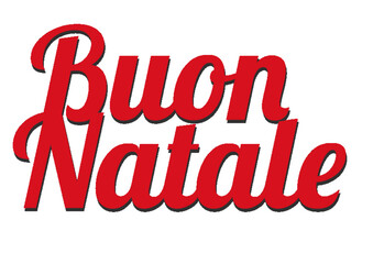 Buon Natale - Merry Christmas written in Italian - red - ideal for website, presentation, email, greeting card, Buon Natale - Merry Christmas written in Italian - red - ideal for website, presentation