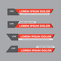 Obraz premium Lower third banner template design vector illustration