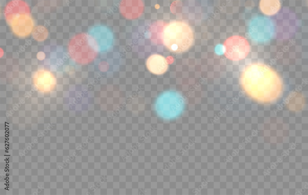 Poster colorful bokeh background. vector bokeh lights