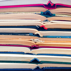 background of open vintage books