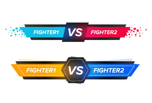 Versus sign. Battle scoreboard vector illustration