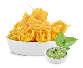 pesto sauce isolated on white background