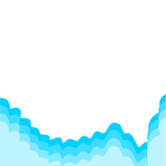 Layered Clouds Blue Frame