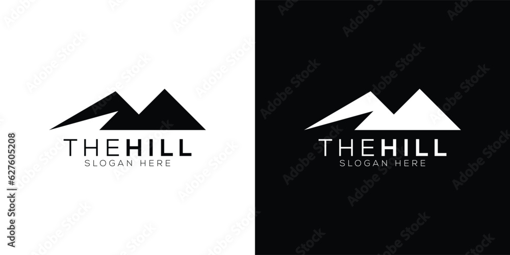 Sticker Minimal and Trendy hill Logo design vector template - Stickers