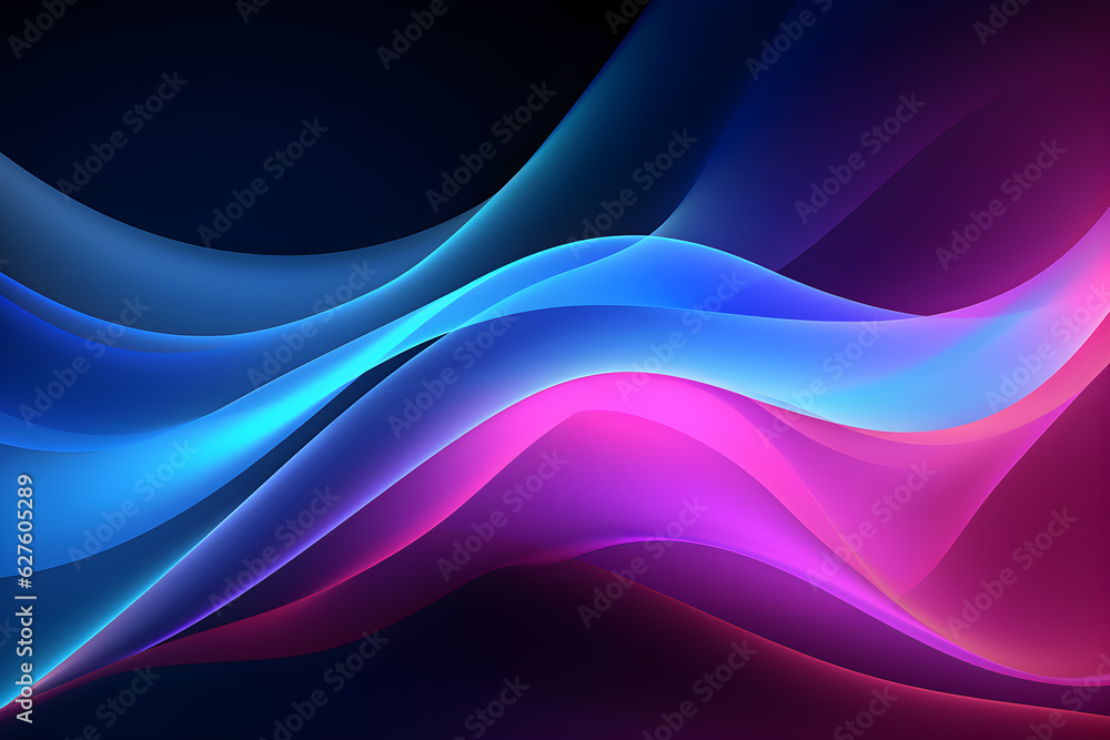 Aufkleber digital abstract wave gradient colorful background, ai generate