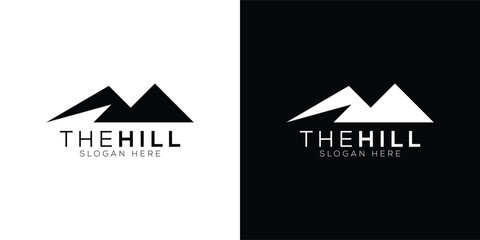 Minimal and Trendy hill Logo design vector template
