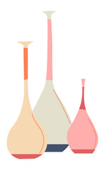 Trendy vase with long neck for home interior style