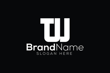 Trendy Professional letter T W logo design vector template