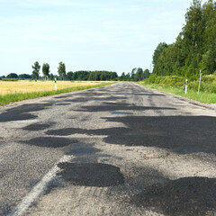 Road in the countryside.
