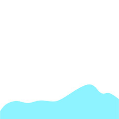 Blue Waves In Flat Style