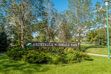 Archibald McDonald Park in the city of Saskatoon, Canada